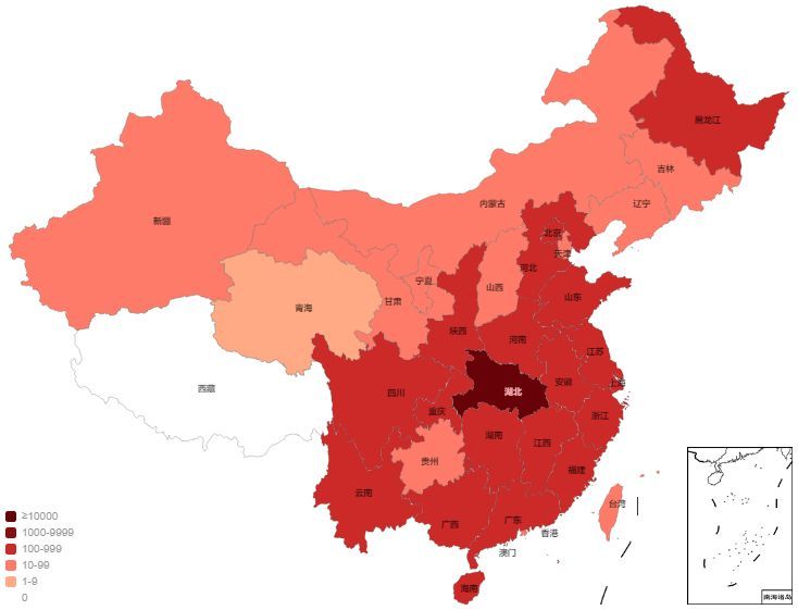 中国各省疫情最新数据消息及地图分析