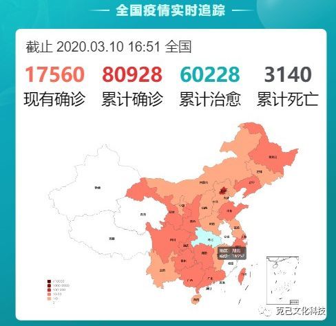 全国疫情地图颜色的比例，揭示疫情分布与态势