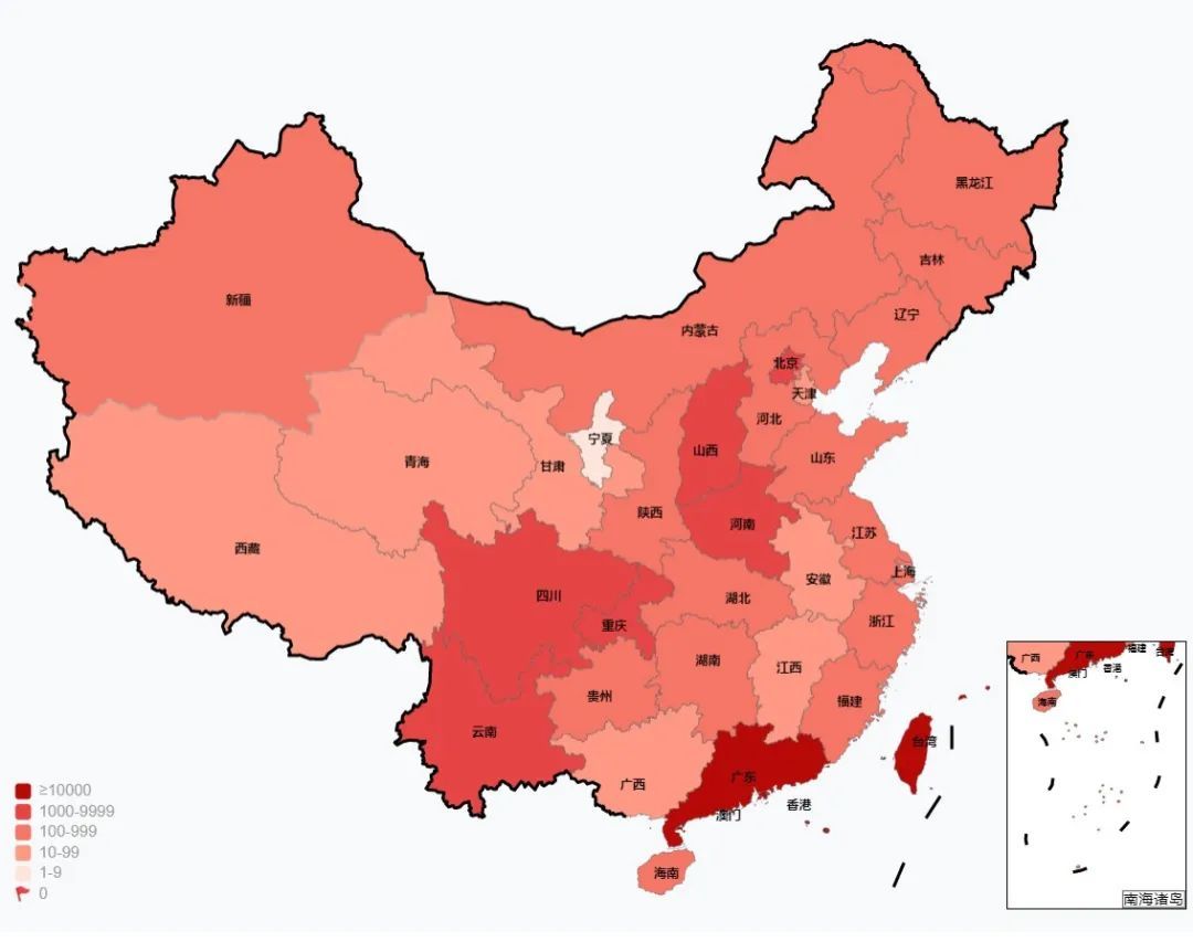 目前为止没有疫情的地级市数量分析