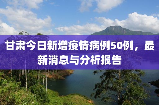 甘肃疫情最新动态，今日新增病例分析报告