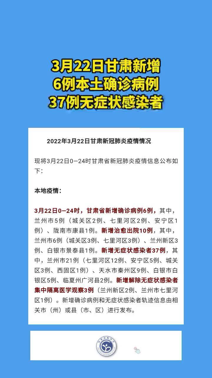 甘肃天水疫情最新消息更新简报
