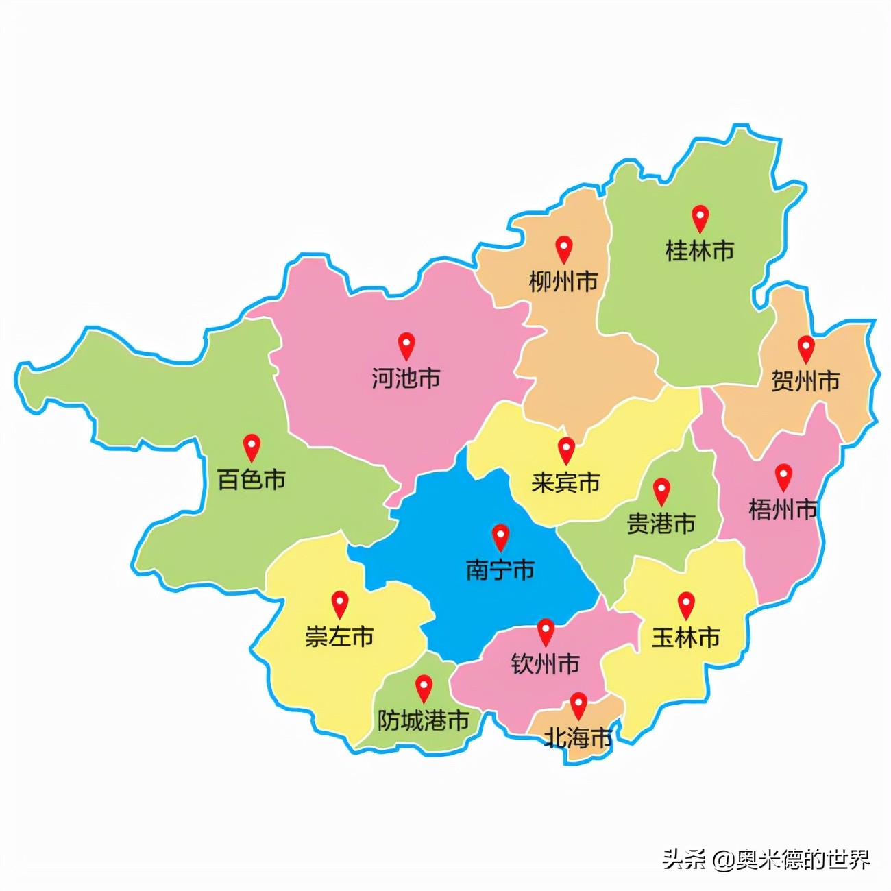 广西壮族自治区城市全景，探索12个地级市与8个县级市的魅力